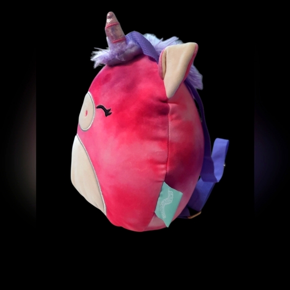 Squishmallows Lola Pink and Blue Plush Backpack 10" - Picture 11 of 12